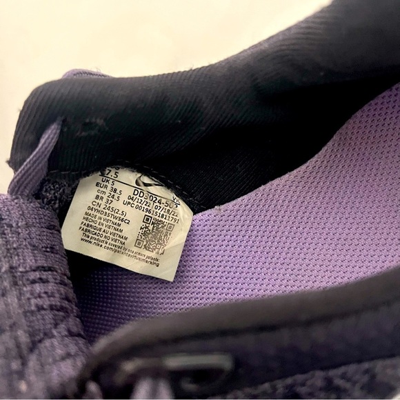 Women’s Nike React Infinity Run Flyknit 3 "Cave Purple" Sneakers Sz 7.5 Running - Picture 8 of 12